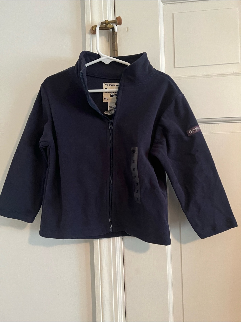 🌞2/$30 OshKosh LS Jacket Blue Size 3T 100% Polyester NWT